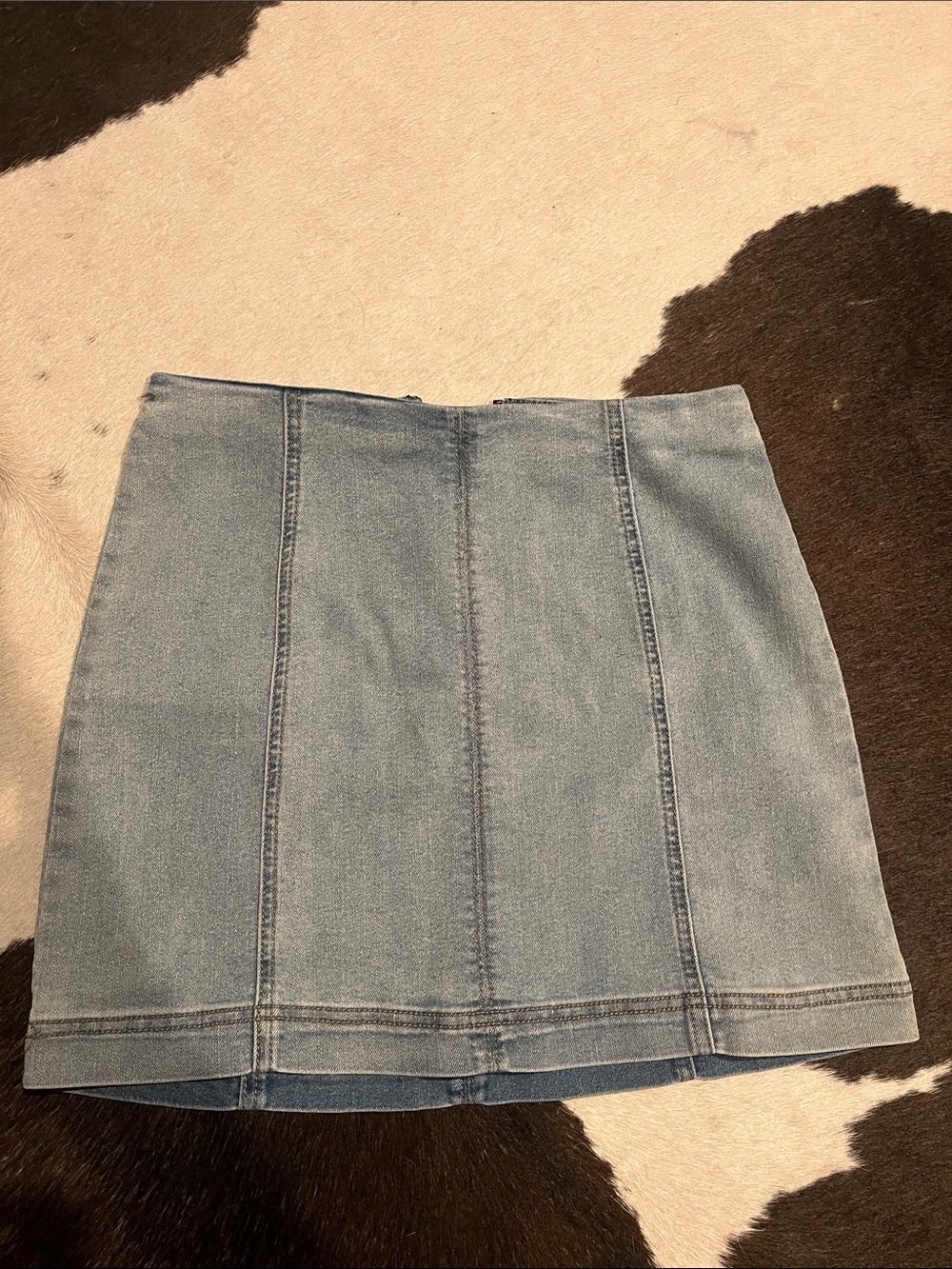 wild fable Light Blue Denim Paneled Mini Skirt
